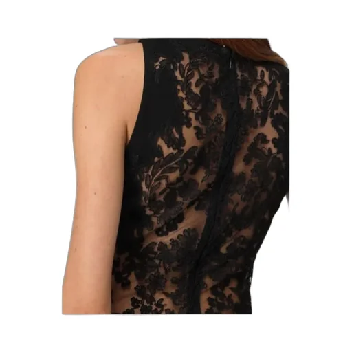 Lace-Insert Sleeveless Dress