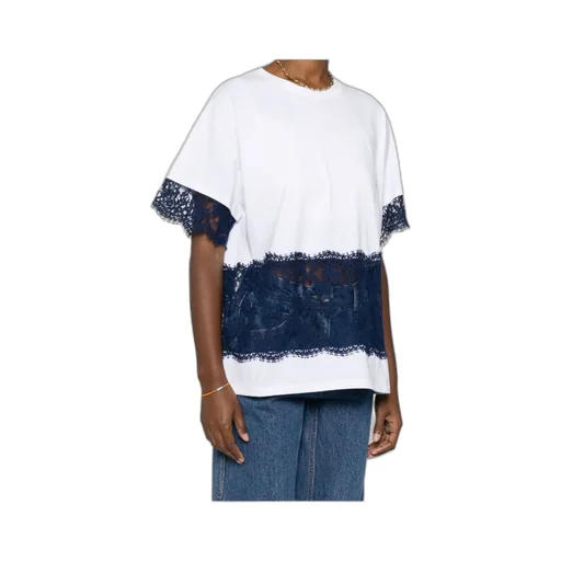 Short-Sleeved T-Shirt With Lace Details