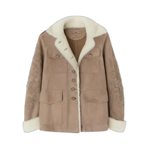 Embroidered Sheepskin Jacket
