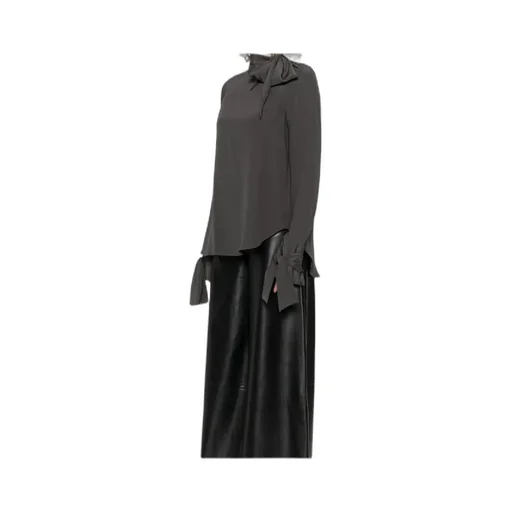 Tie-Neck Silk Top