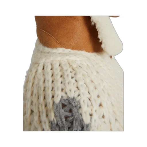 Shearling-Collar Cardigan