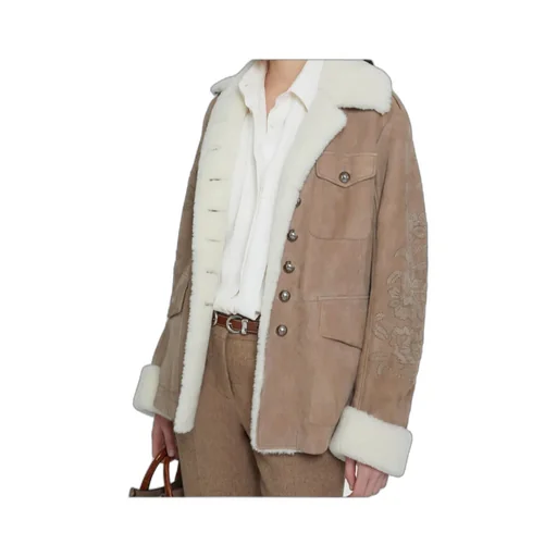 Embroidered Sheepskin Jacket