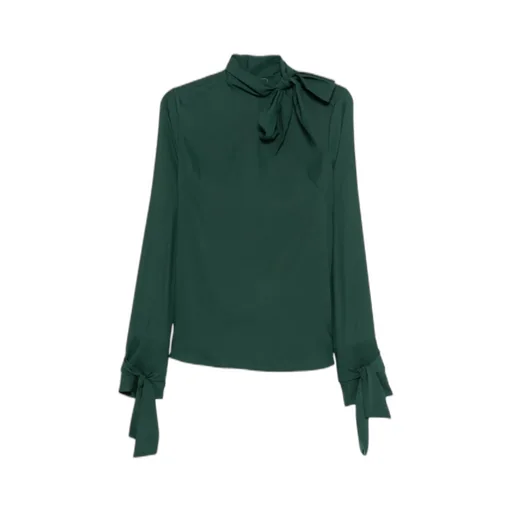 Tie-Neck Long-Sleeved Blouse
