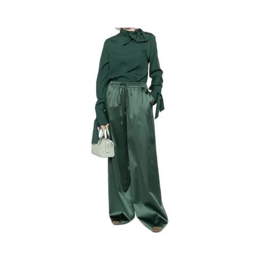 Tie-Neck Long-Sleeved Blouse