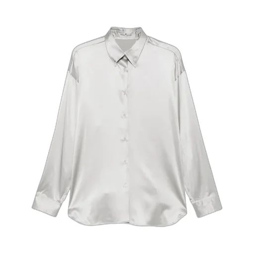 Button-Down Satin Shirt