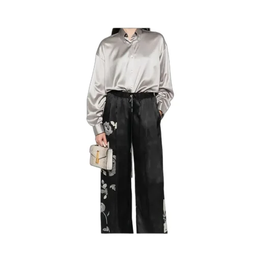 Button-Down Satin Shirt