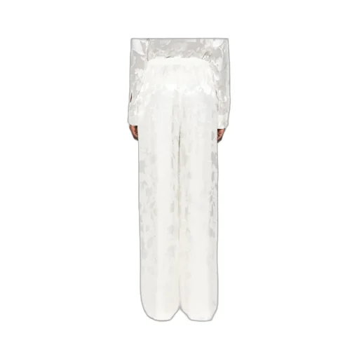 Floral-Jacquard Trousers