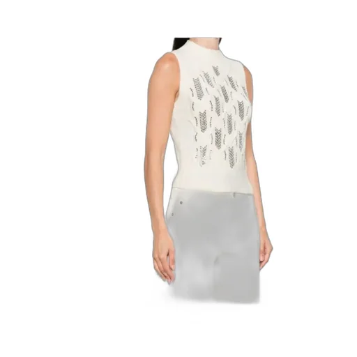 Rhinestone-Embellished Sleeveless Top