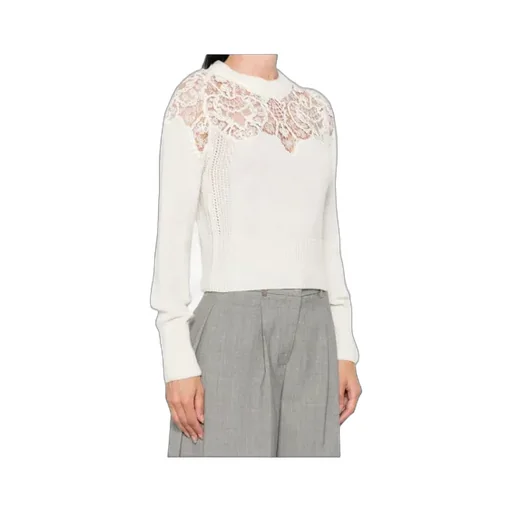 Lace-Insert Sweater