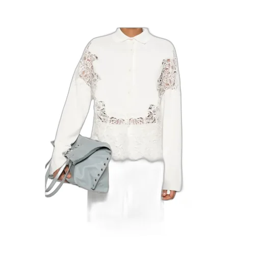 Long Sleeved Lace Panelled Shirt