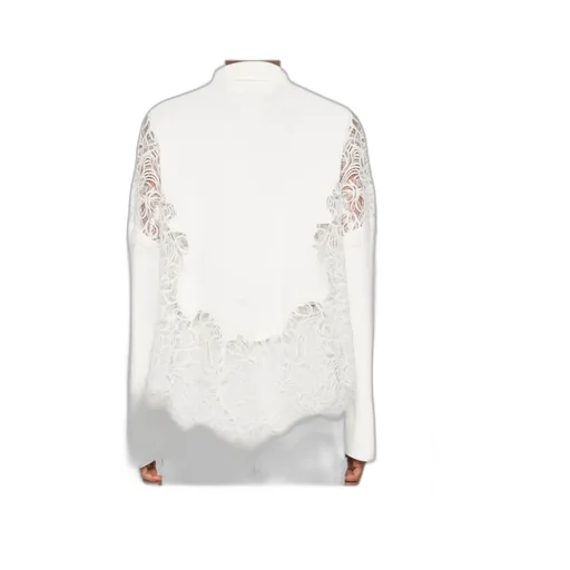 Long Sleeved Lace Panelled Shirt