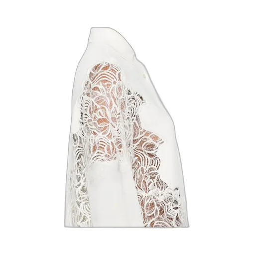 Long Sleeved Lace Panelled Shirt