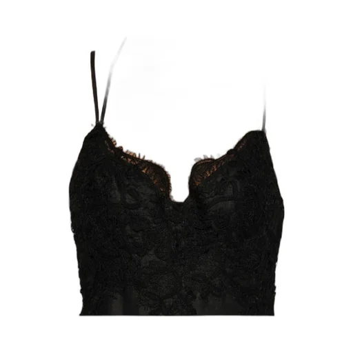 Halterneck Lace-Detailed Midi Dress