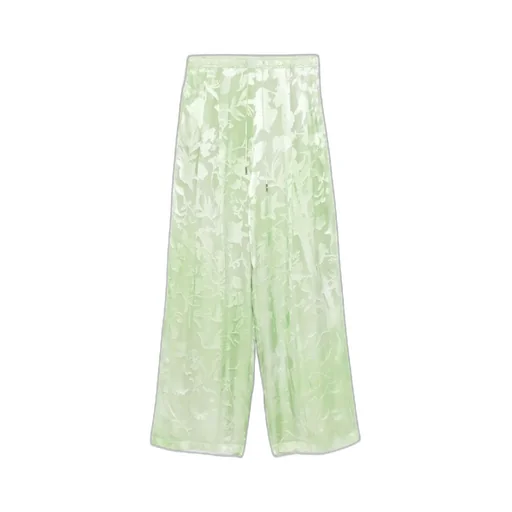 Floral-Jacquard Trousers