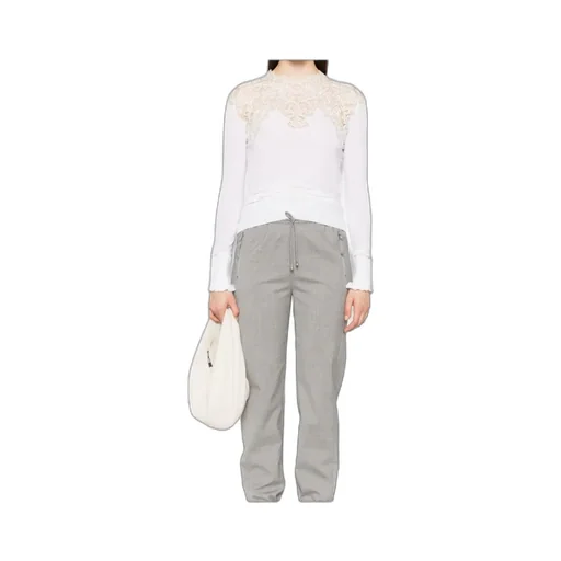 Lace-Insert Blouse