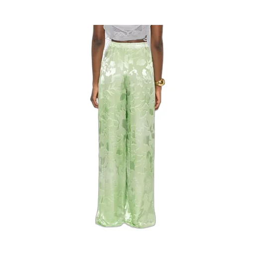 Floral-Jacquard Trousers