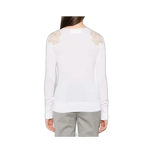 Lace-Insert Blouse