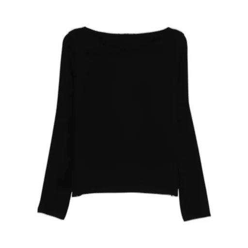 Boat-Neck Long-Sleeve Top