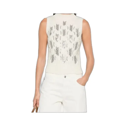 Rhinestone-Embellished Sleeveless Top