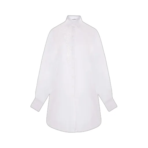 Macrame Lace Oversized Shirt