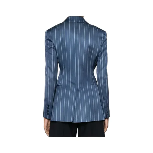 Striped Double-Breasted Blazer