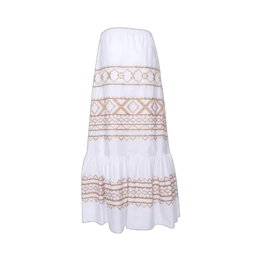 Embroidered Ruffled Skirt
