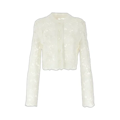 Macrame Tulle Knit Cardigan