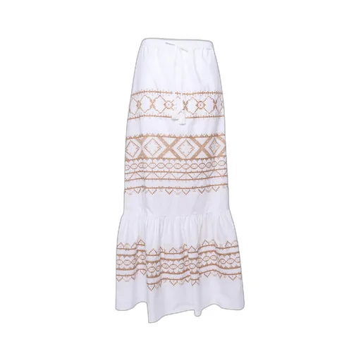 Embroidered Ruffled Skirt