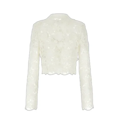 Macrame Tulle Knit Cardigan