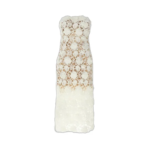 Macrame Lace Sleeveless Midi Dress