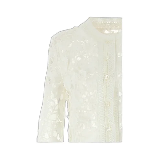 Macrame Tulle Knit Cardigan