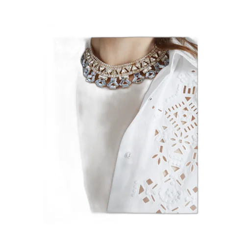 Choker Necklace With Geometric Crystals