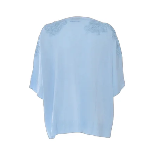 Lace-Embellished Short-Sleeve Top
