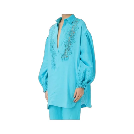 Embroidered V-Neck Blouse
