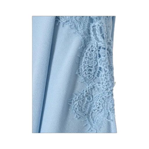Lace-Embellished Short-Sleeve Top