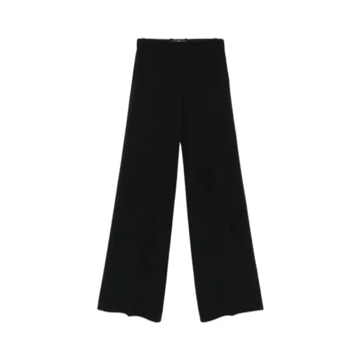 Wide-Leg Crepe Trousers