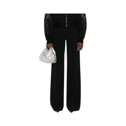 Wide-Leg Crepe Trousers