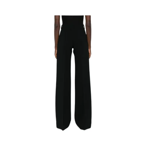 Wide-Leg Crepe Trousers