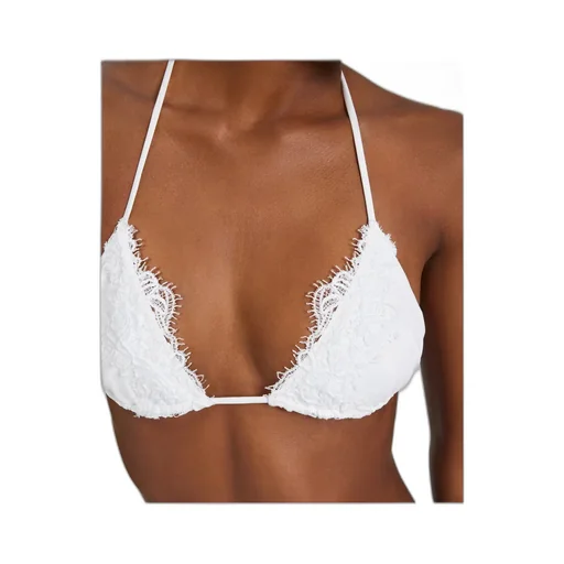 Lace-Trim Bikini Set