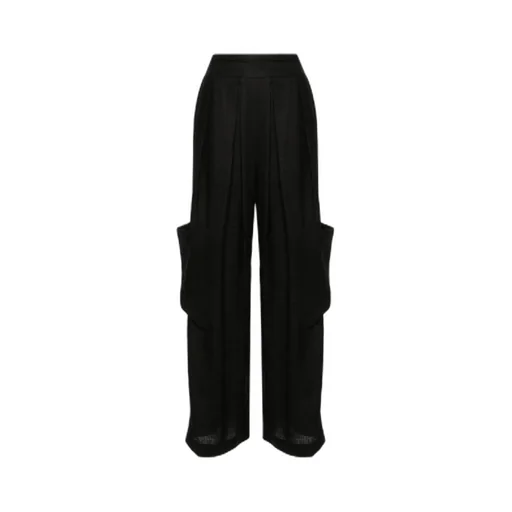 Pleat-Detail Linen Trousers