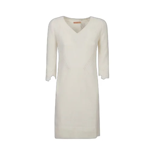V-Neck Knitted Dress