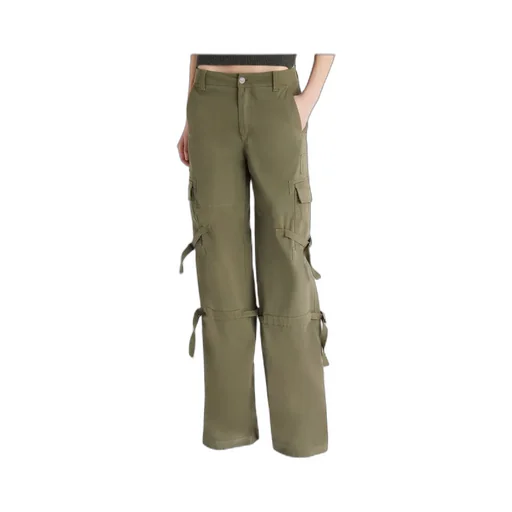Strap-Detail Cargo Pants