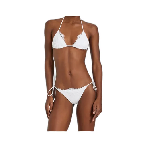 Lace-Trim Bikini Set