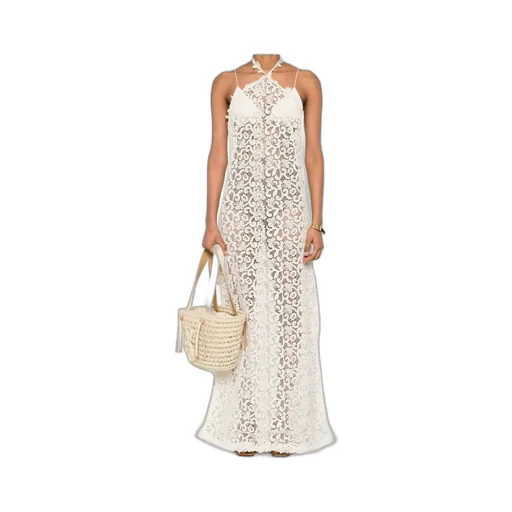 Sleeveless Lace Detailed Maxi Dress
