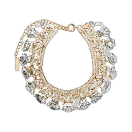Choker Necklace With Geometric Crystals