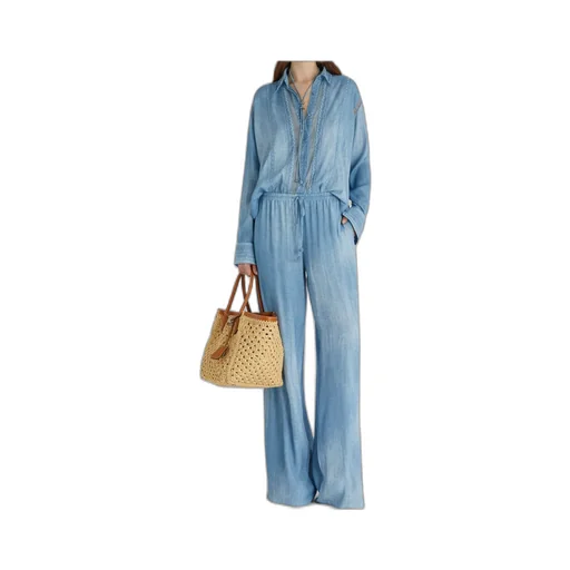 Drawstring Wide-Leg Pants