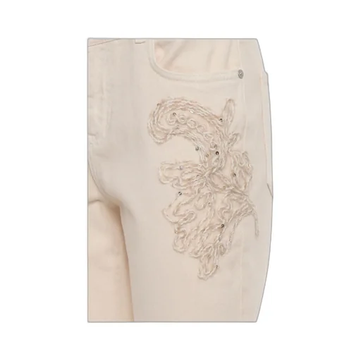 Embroidered Straight-Leg Trousers