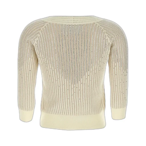 V-Neck Rhinestone Embellished Sweater
