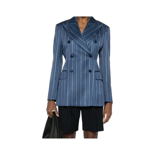 Striped Double-Breasted Blazer
