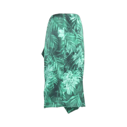 Draped Leaf Printed Skirt